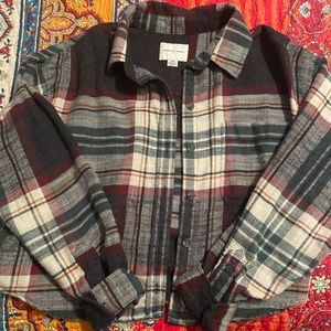 Cropped American Eagle flannel